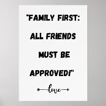 Family First: All Friends Must Be Approved