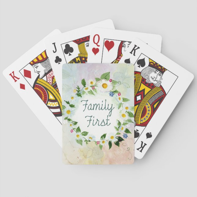 Family First Circle of Daisies Poker Cards (Back)
