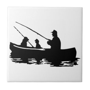 Family Fishing Ceramic Tile
