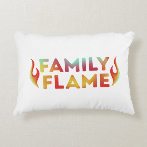 family flame accent pillow