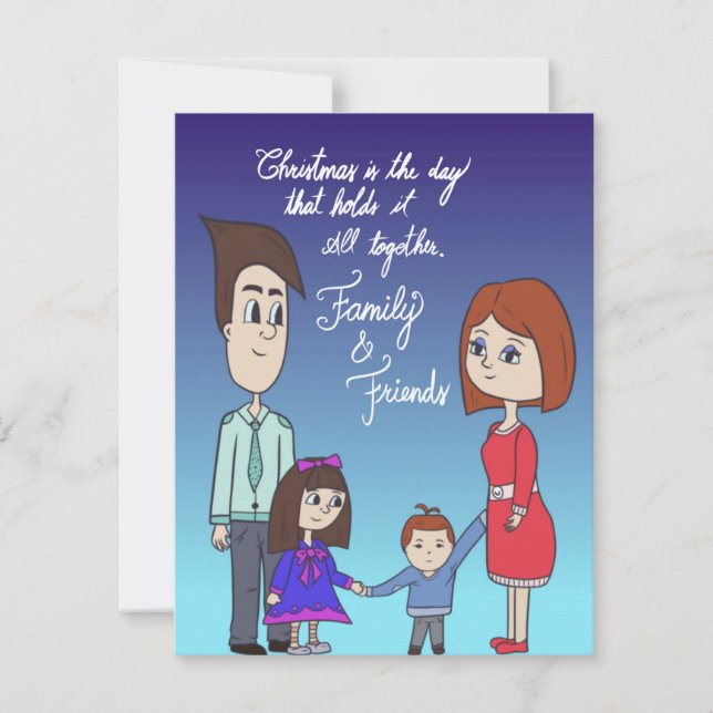 Family Flat Holiday Card (Front)