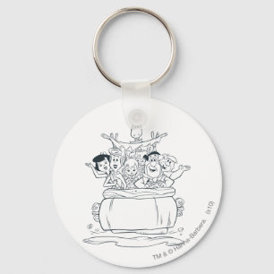 Family Flintstones1 Keychain