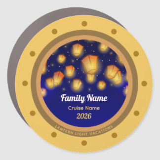 Family Floating Lantern Cruise Ship Door Magnet