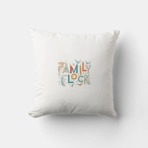 Family Flock Throw Pillow
