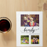 Family Forever Sweet Quote Calligraphy Collage Jigsaw Puzzle at Zazzle
