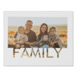 Family Frame With Personalized Photo Faux Canvas Print at Zazzle