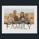 family frame with personalized photo faux canvas print<br><div class="desc">cute and lovely family frame with personalized photo. Great gift for family members!</div>