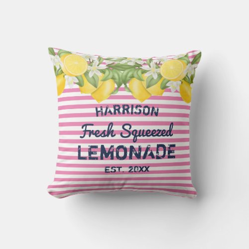 Family Fresh Squeezed Lemonade  Throw Pillow