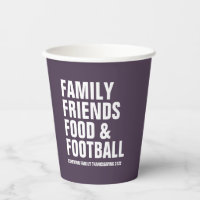 Family friends food football purple Thanksgiving