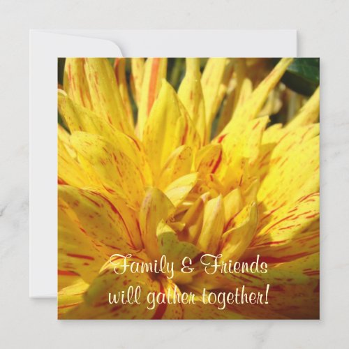 Family Friends gather together Invitations Dahlia