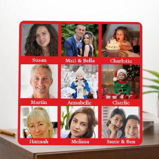 Family Friends Memory Photo And Name Red Dementia Foam Board