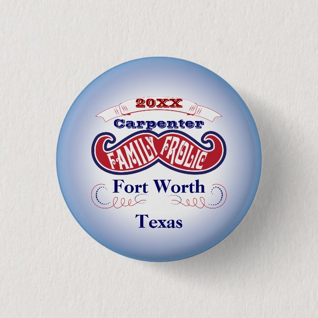 Family Frolic Mustache Button (Front)