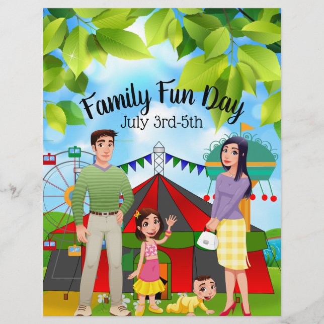 Family Fun Day Business Promotional Flyer (Front)