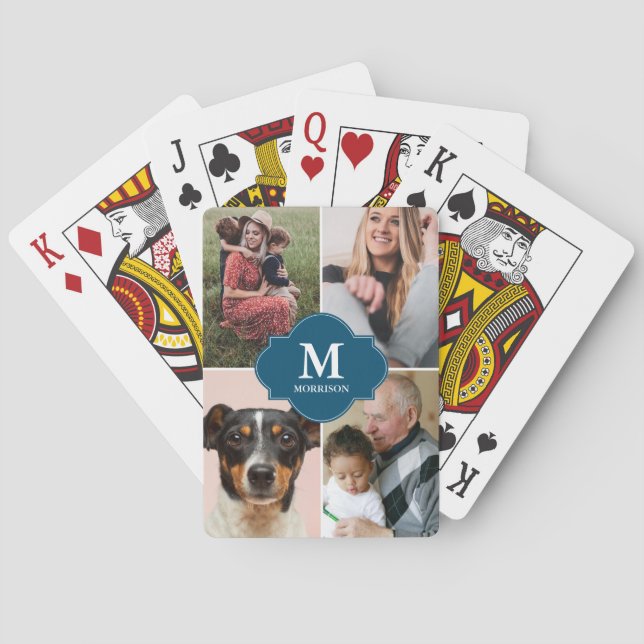 Family Fun Deck: Personalized Family Photo Playing Poker Cards (Back)