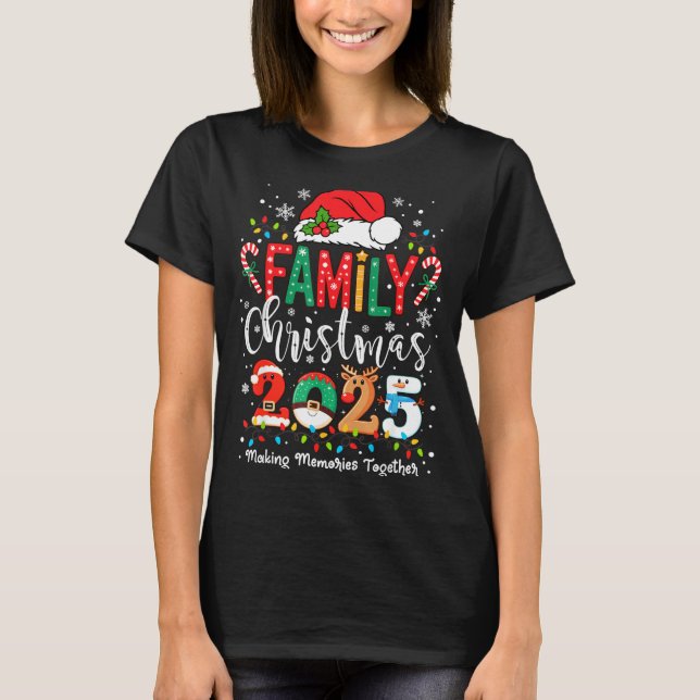 Family Funny Christmas Matching 2025 Santa Tee Paj (Front)