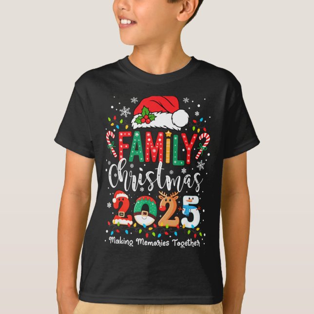 Family Funny Christmas Matching 2025 Santa Tee Paj (Front)