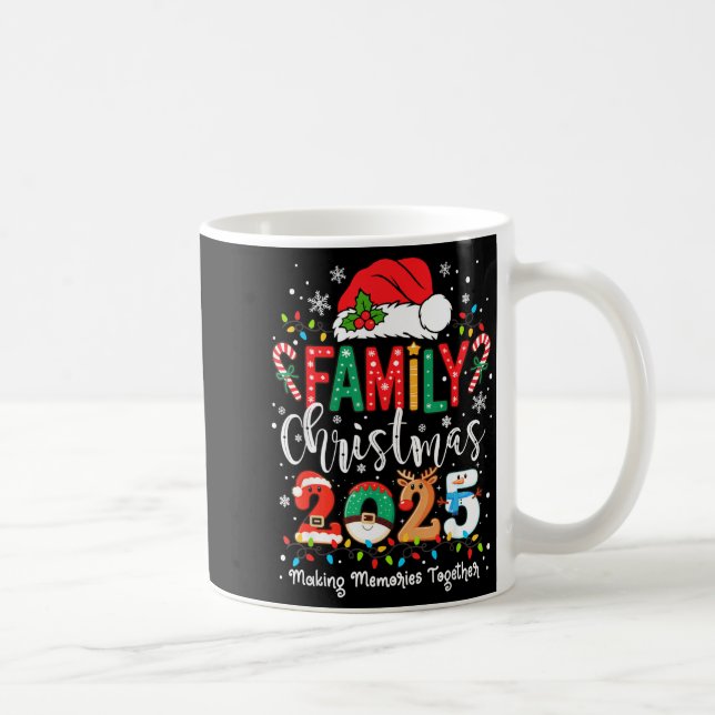 Family Funny Christmas Matching 2025 Santa Tee Paj Coffee Mug (Right)