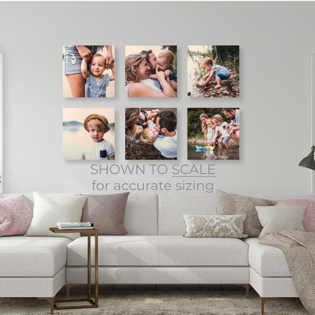 Family Gallery Wall Art 6 Photo Acrylic Acrylic Photo Tile (Transform your cherished moments into stunning wall art—perfect for life’s sweetest memories)
