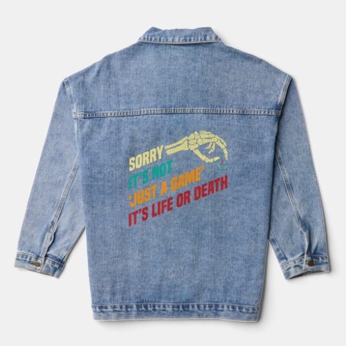 Family Game Night  Its Not Just A Game  Denim Jacket