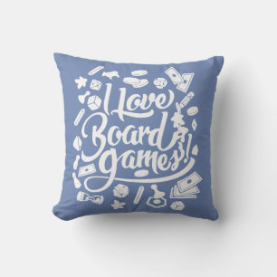 Family Game Night Love Board Games Gamer Throw Pillow