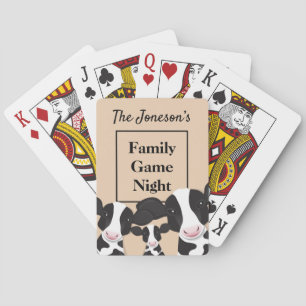 Family Game Night Name Black White Cows Poker Cards