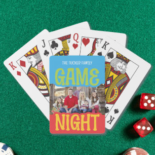 Family Game Night Photo Cute & Colorful Poker Cards