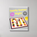 family games night canvas wall art