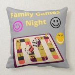 Family Games Night throw pillow