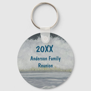 Family Gathering Annual Beach Vacation Ocean Wave Keychain
