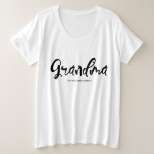 Family Gathering Cute Hearts Grandma Plus Size T-Shirt