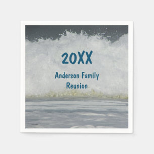 Family Gathering Ocean Wave Beach Reunion Napkins