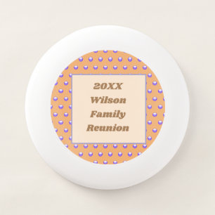 Family Gathering Peach Blue Polka Dot Reunion Wham-O Frisbee