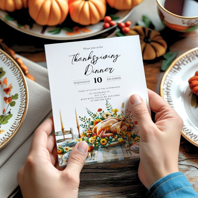 Family gathering Thanksgiving Dinner  Invitation (Creator Uploaded)