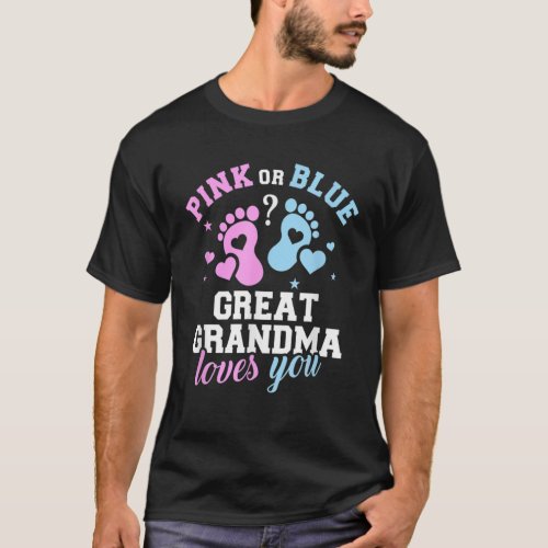 Family Gender Reveal Grandma Love You T_Shirt