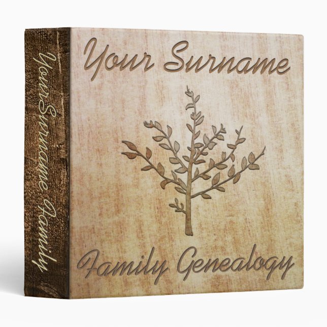 Family Genealogy 3 Ring Binder (Front/Spine)