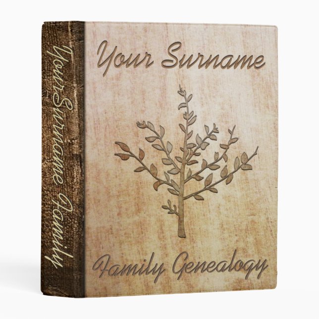 Family Genealogy Mini Binder (Front/Spine)