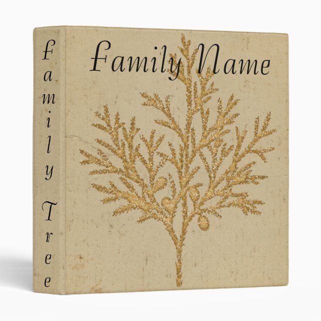 Family Genealogy Tree 3 Ring Binder (Front/Spine)