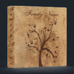 Family Genealogy Tree 3 Ring Binder<br><div class="desc">Family genealogy tree design makes storing family records and photos a snap</div>