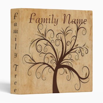 Family Genealogy Tree 3 Ring Binder by Iggys_World at Zazzle