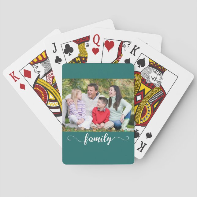 Family Get Together Photo Poker Cards (Back)