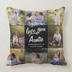 family gift 8 photo grandchild simple  throw pillow