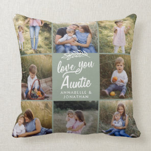 family gift 8 photo grandchild simple  throw pillow