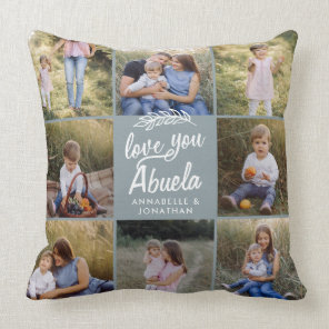 family gift 8 photo grandchild simple  throw pillow