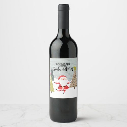 family gift christmas Santa super sentimental Wine Label