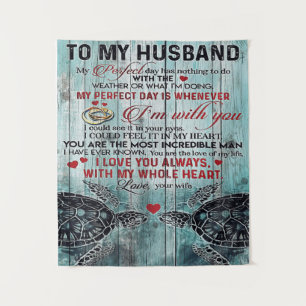 Family Gift Cute To My Husband Gift Tapestry