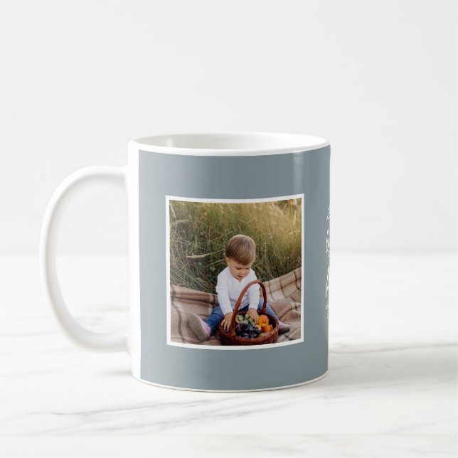 family gift photo grandchild simple  coffee mug (Left)