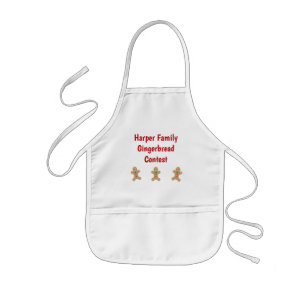 Family Gingerbread Contest Custom Text Cookie Kids' Apron