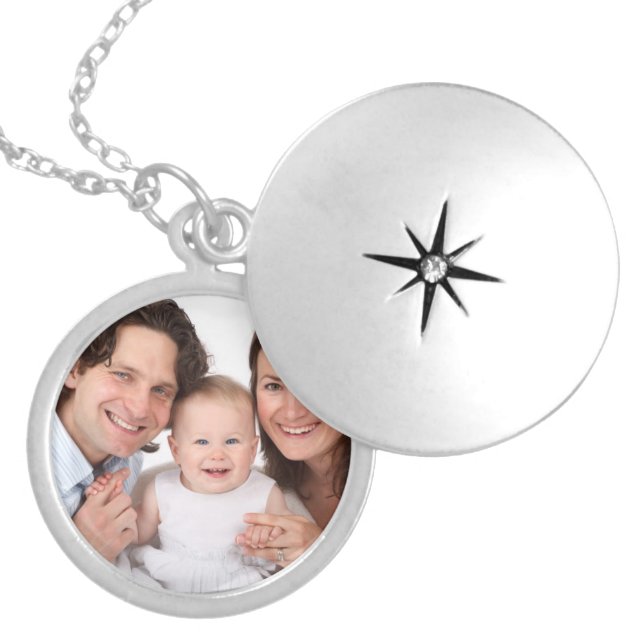 Family Girlfriend Boyfriend Custom Photo Gift Locket Necklace (Front)