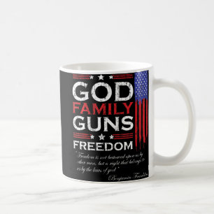 FAMILY GOD GUNS AND FREEDOM CHRISTIAN MAGA TRUMP COFFEE MUG