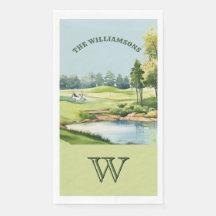 Family Golf Cart Course Monogram Name  